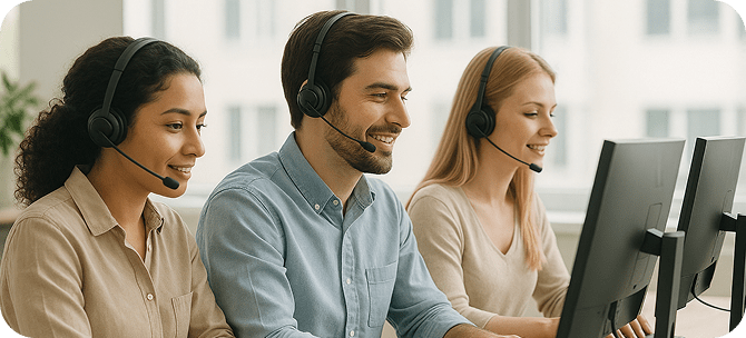Call center team